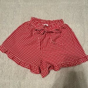 Red and White Checkered Shorts